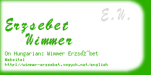 erzsebet wimmer business card